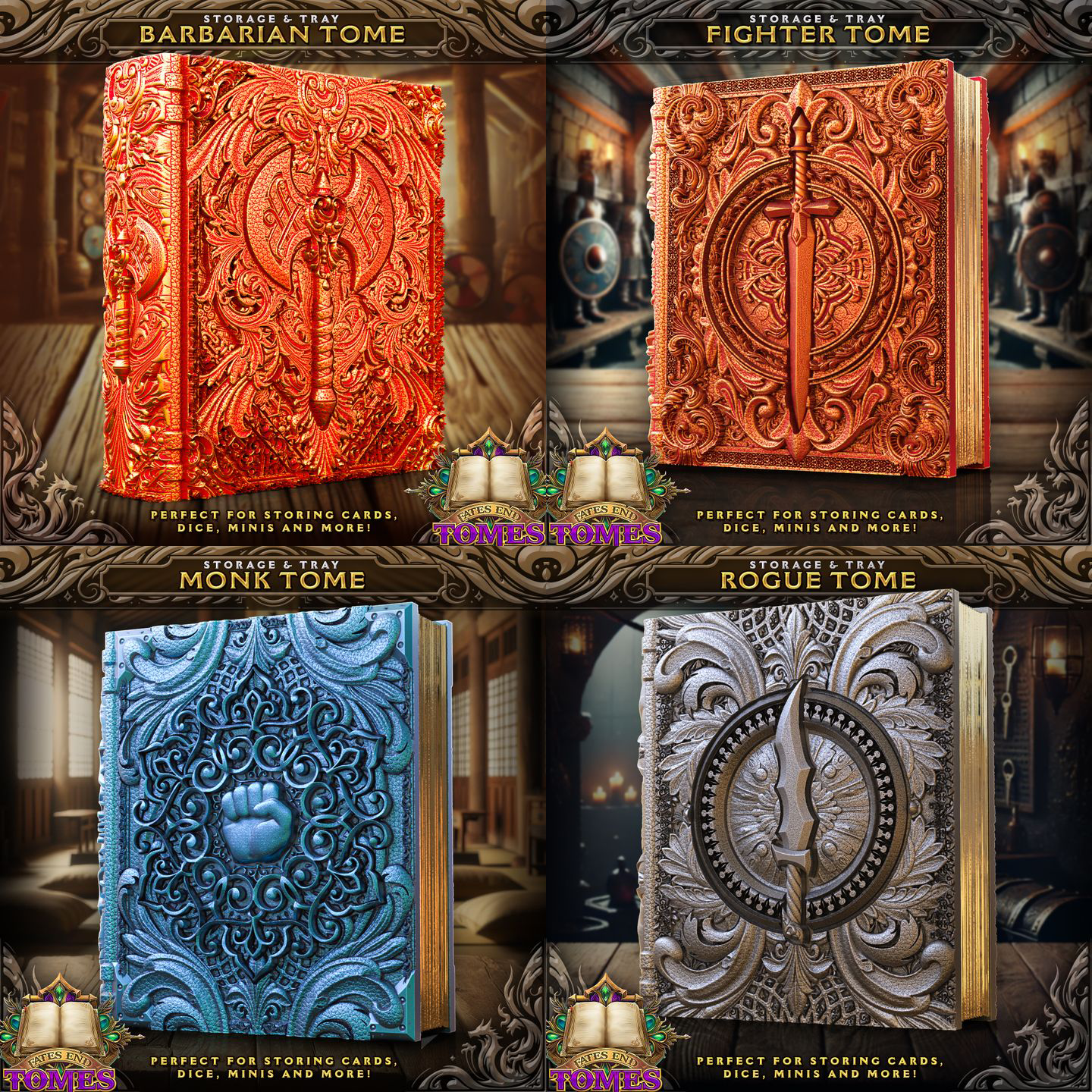 Dice Storage Tome: Martial Classes