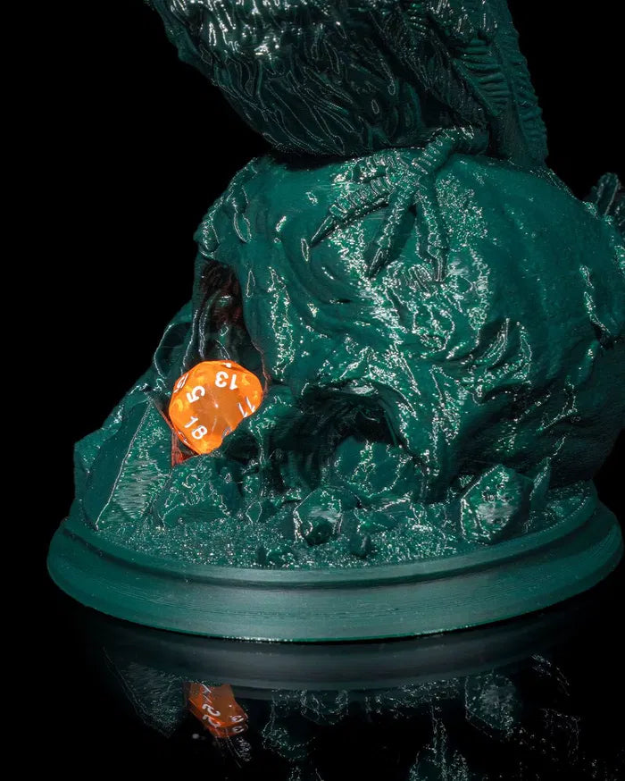 Raven on Skull Dice Tower