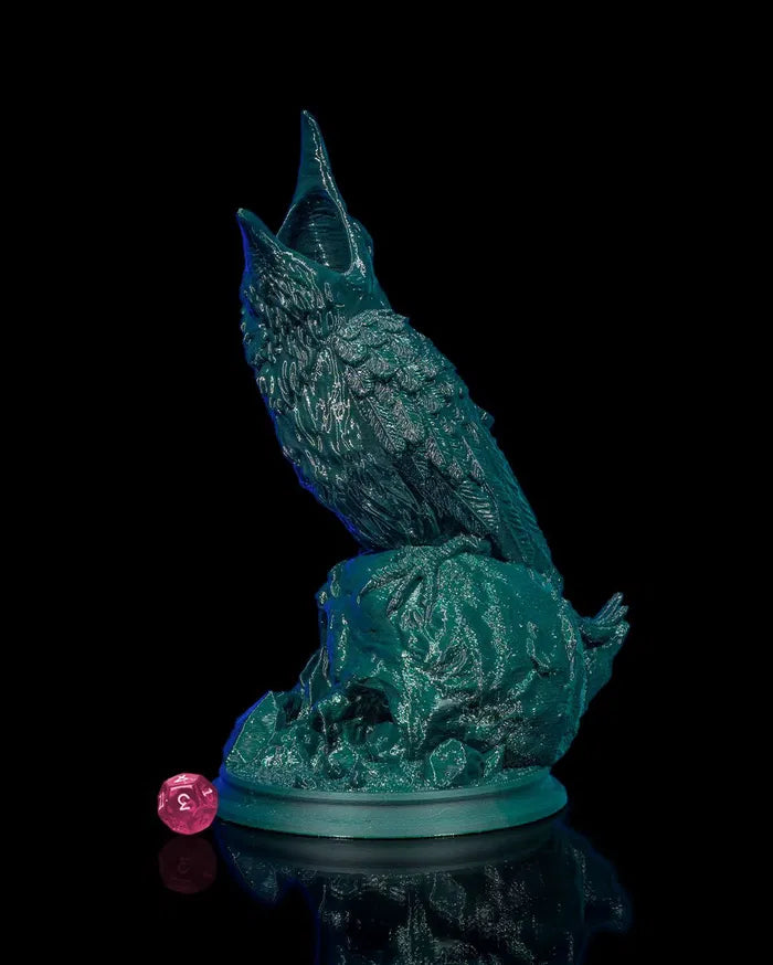 Raven on Skull Dice Tower